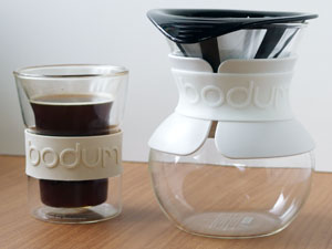BODUM　POUR OVER　ステンレスフィルター付き ドリップ式コーヒーメーカー、0.5L、オフホワイト 11592-913