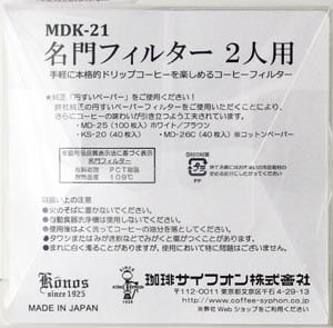 KONO 名門フィルター MDK-21