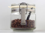 コーヒー豆200g位入る
ガラス密閉容器0.5L
